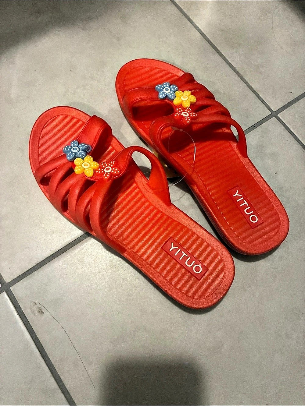 YITUO Red Flower Slide Slippers EU 36/37